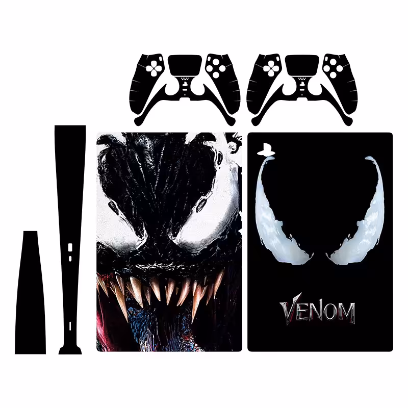 اسکین(برچسب)Playstation 5-مدل دیجیتال -طرح venom -کد1-سفارشی