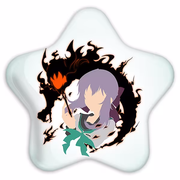 پیکسل خندالو طرح علامت شینوا هیراگی انیمه اسرافیل پایانی مدل ستاره ای کد 12649