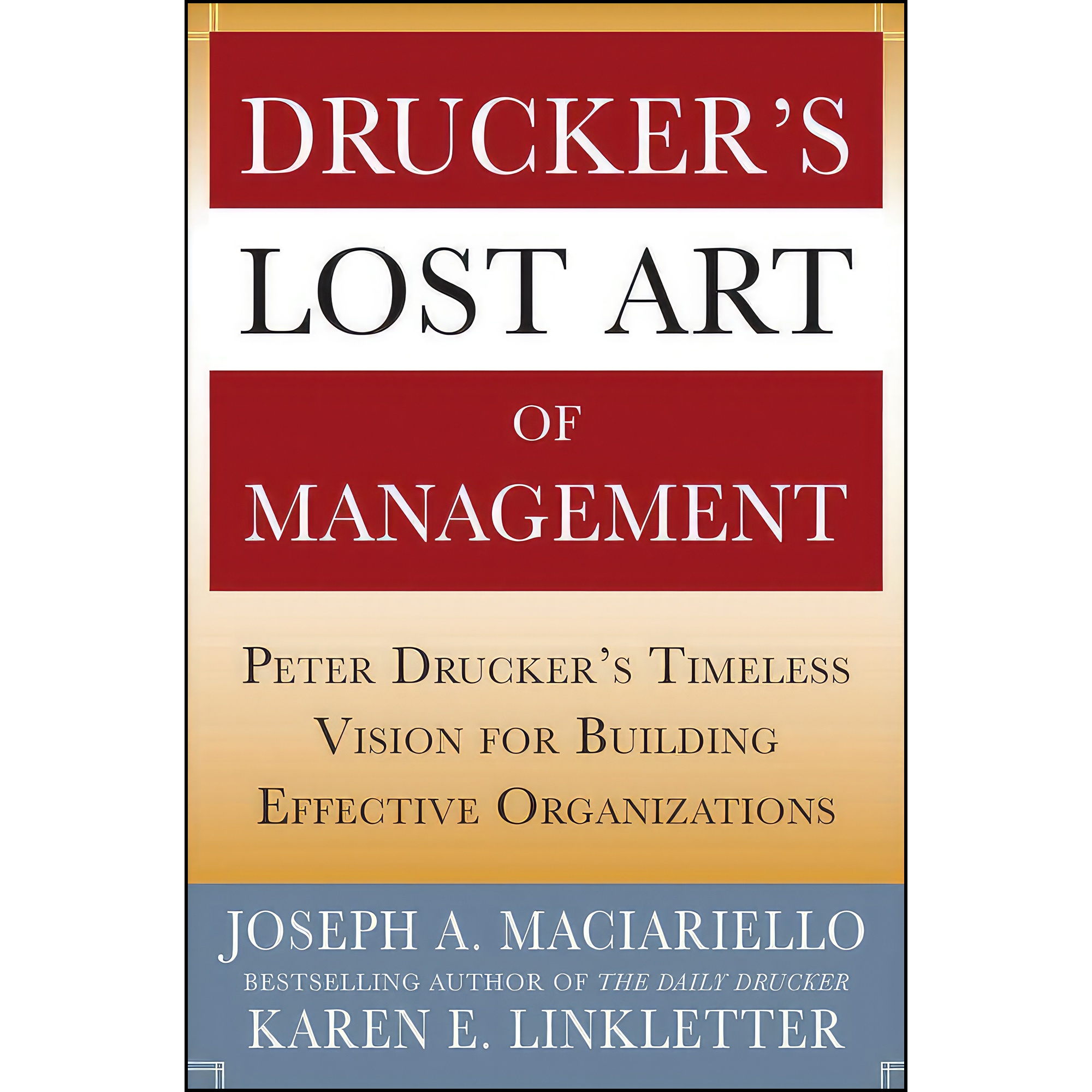کتاب Drucker’s Lost Art of Management اثر Joseph Maciariello and Karen Linkletter انتشارات McGraw Hill