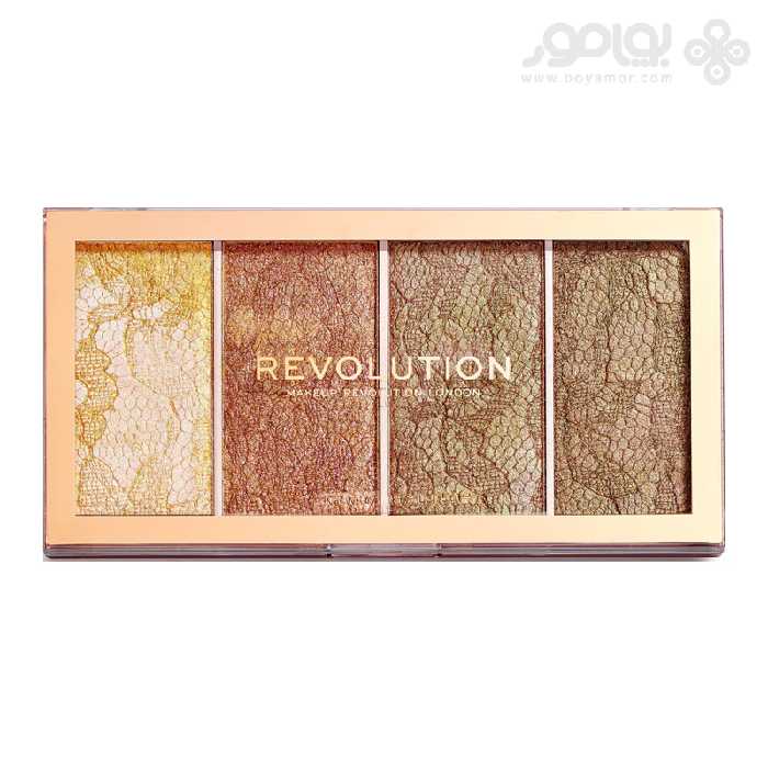 پالت هایلایتر 4 رنگ رولوشن مدل VINTAGE LACE