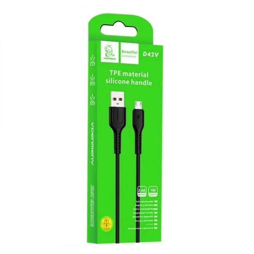 کابل تبدیل USB به microUSB دنمن مدل D42V طول 1 متر