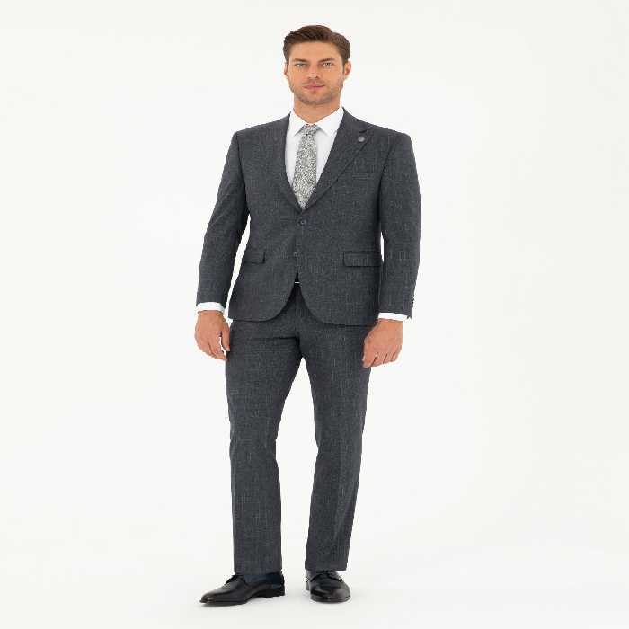 کت و شلوار مردانه سرمه ای پیرکاردین - فروشگاه لباس شهرمون