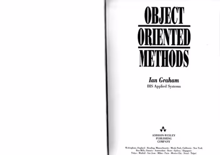 خرید و دانلود نسخه کامل کتاب Object Oriented Methods