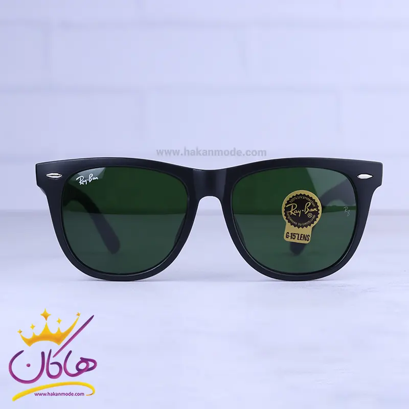 عینک آفتابی ری بن فریم ویفرر مشکی مات RB 2140/2