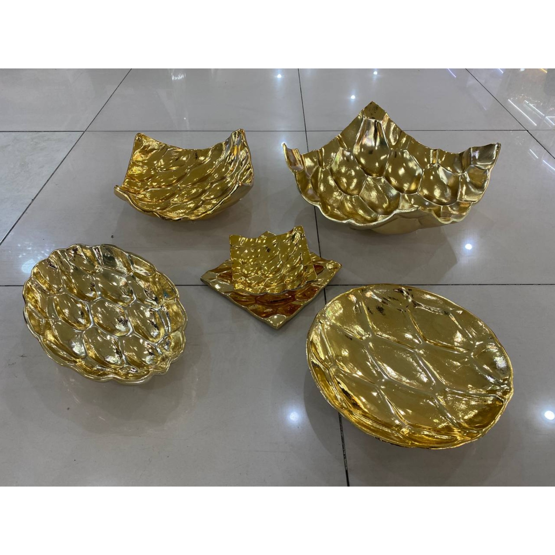 ست پذیرایی 7تکه طرح کندو نقره برااااق آلومینیوم تضمینی 