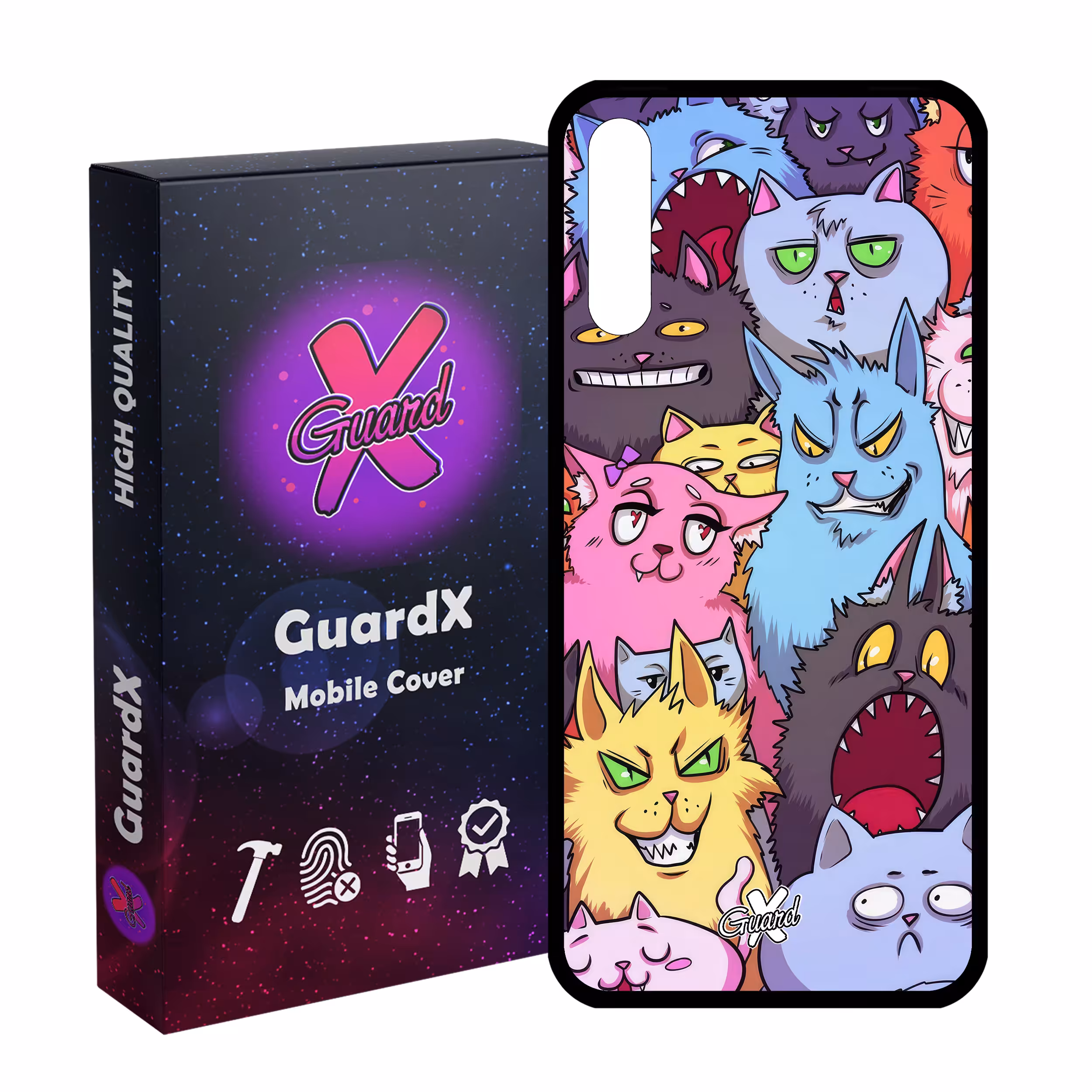 کاور گارد ایکس طرح گربه مدل Glass10578 مناسب برای گوشی موبایل آنر 9X/9X Pro/Y9S/P SMART Pro 2019