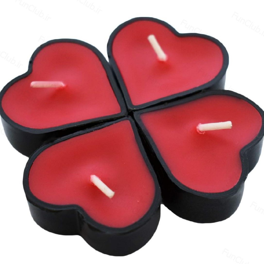 شمع وارمر طرح قلبی رنگ قرمز.جنس پارافین  مناسب برای تولد و جشنهای عاشقانه و  تزیینی 