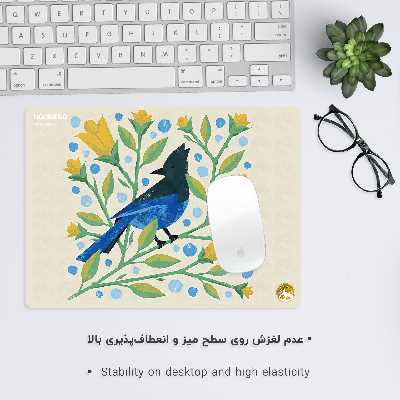 ماوس پد هومرو مدل A5836 طرح گل و برگ