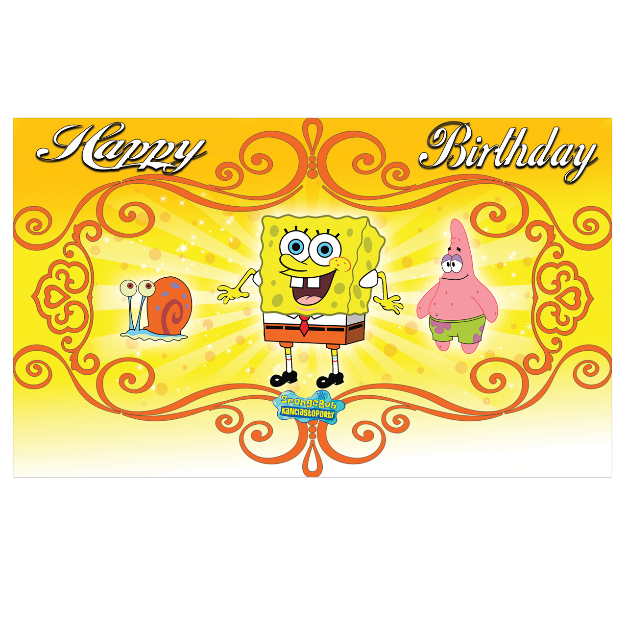 بنر تولد مسترتم طرح باب اسفنجی پلاس 