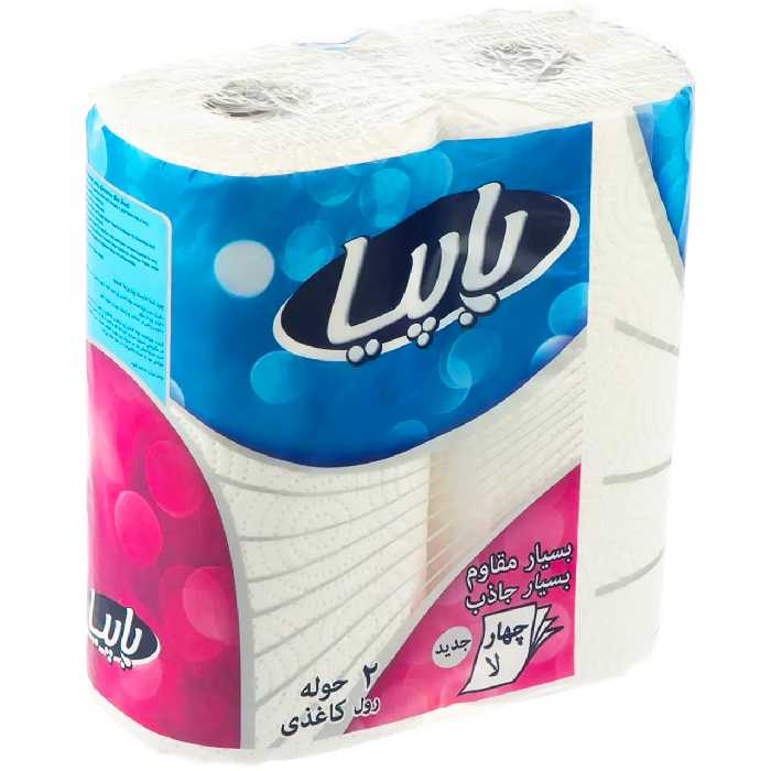 دستمال کاغذی حوله ای 4 لایه 2 رول پاپیا Papia