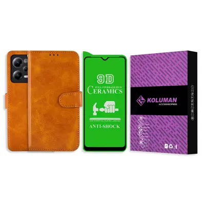 کیف کلاسوری کلومن مدل CHAMOiS مناسب برای گوشی موبایل شیائومی POCO X5 PRO به همراه محافظ صفحه نمایش