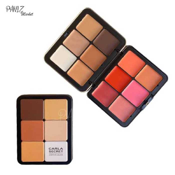 پالت دوطرفه رژلب و کانتورینگ carla secret