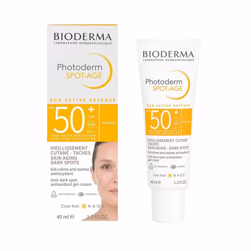 کرم ضد آفتاب بیرنگ ضدلک جوانساز اسپات بایودرما Bioderma Photoderm Spot-Age SPF50  40ml