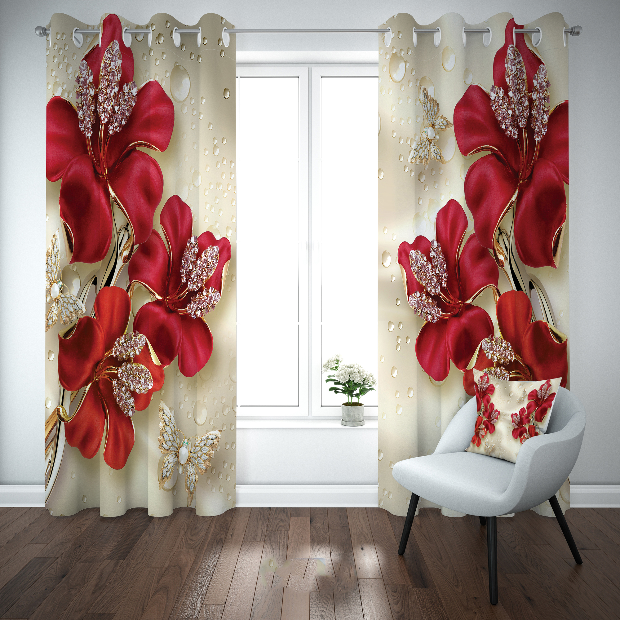 پرده مدل b2542 سایز 140×280 سانتی متر