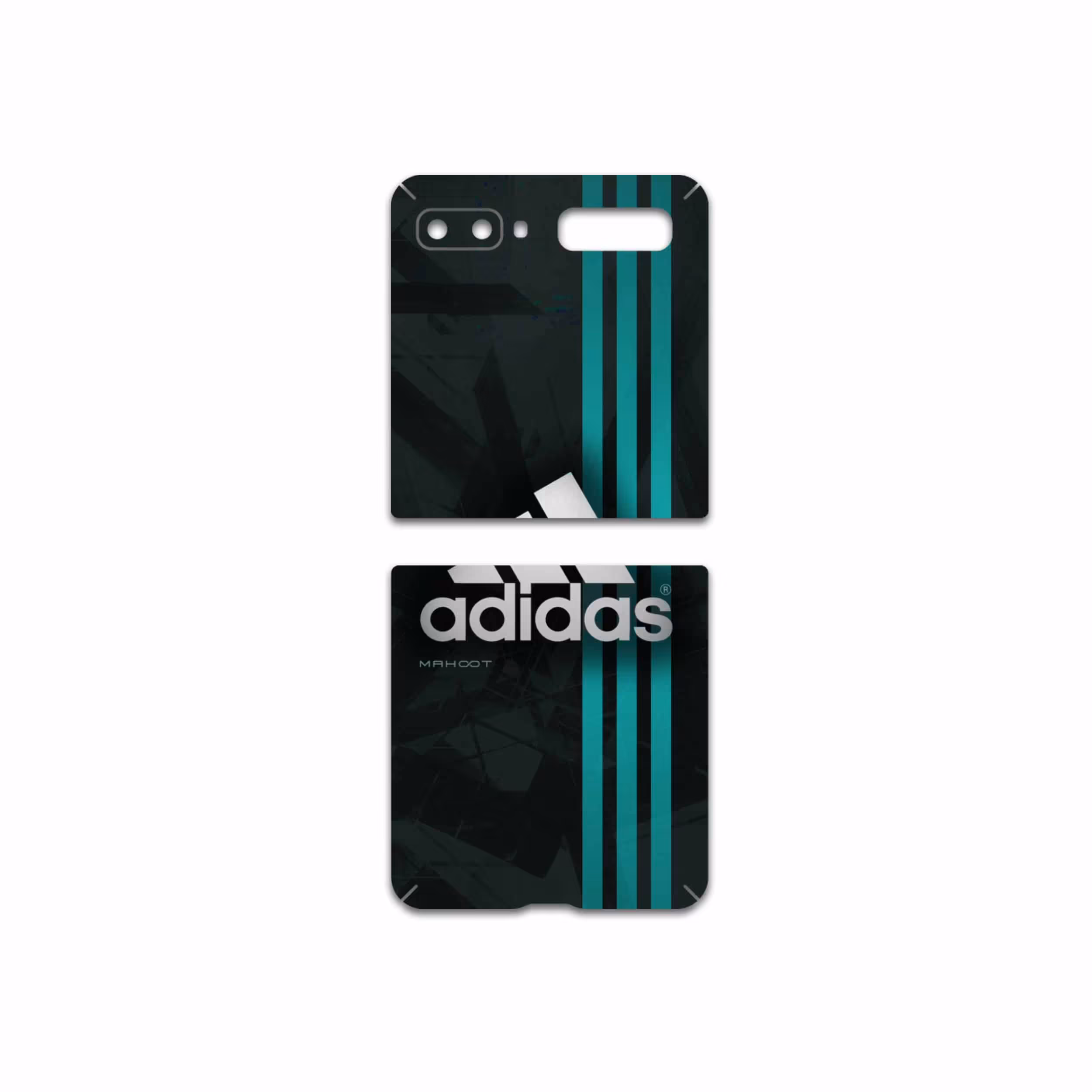 برچسب پوششی ماهوت مدل adidas-Logo مناسب برای گوشی موبایل سامسونگ Galaxy Z Flip