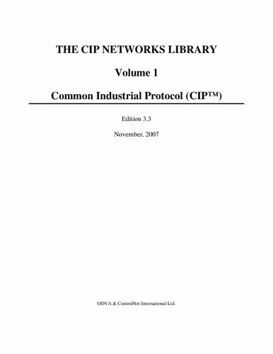 خرید و دانلود نسخه کامل کتاب Common Industrial Protocol (CIP)