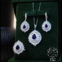 نیم ست نقره آتنا(رنگبندی) طرح 3