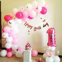 بادکنک آرایی صورتی پاستیلی