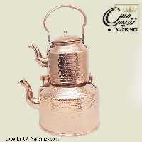 کتری و قوری مسی طرح راسته مدل نفیس