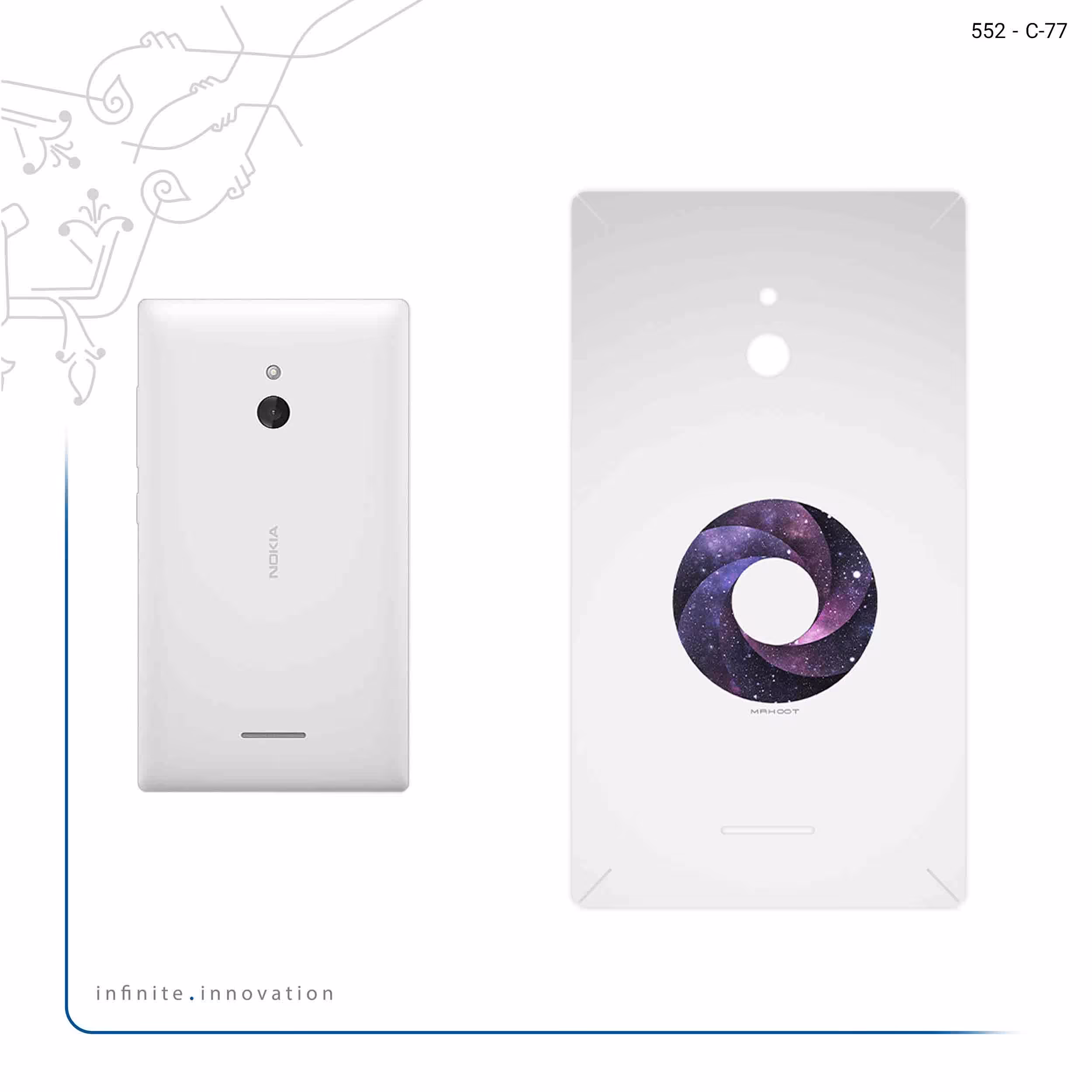 برچسب پوششی ماهوت مدل Minimal Universe Lens مناسب برای گوشی موبایل نوکیا XL