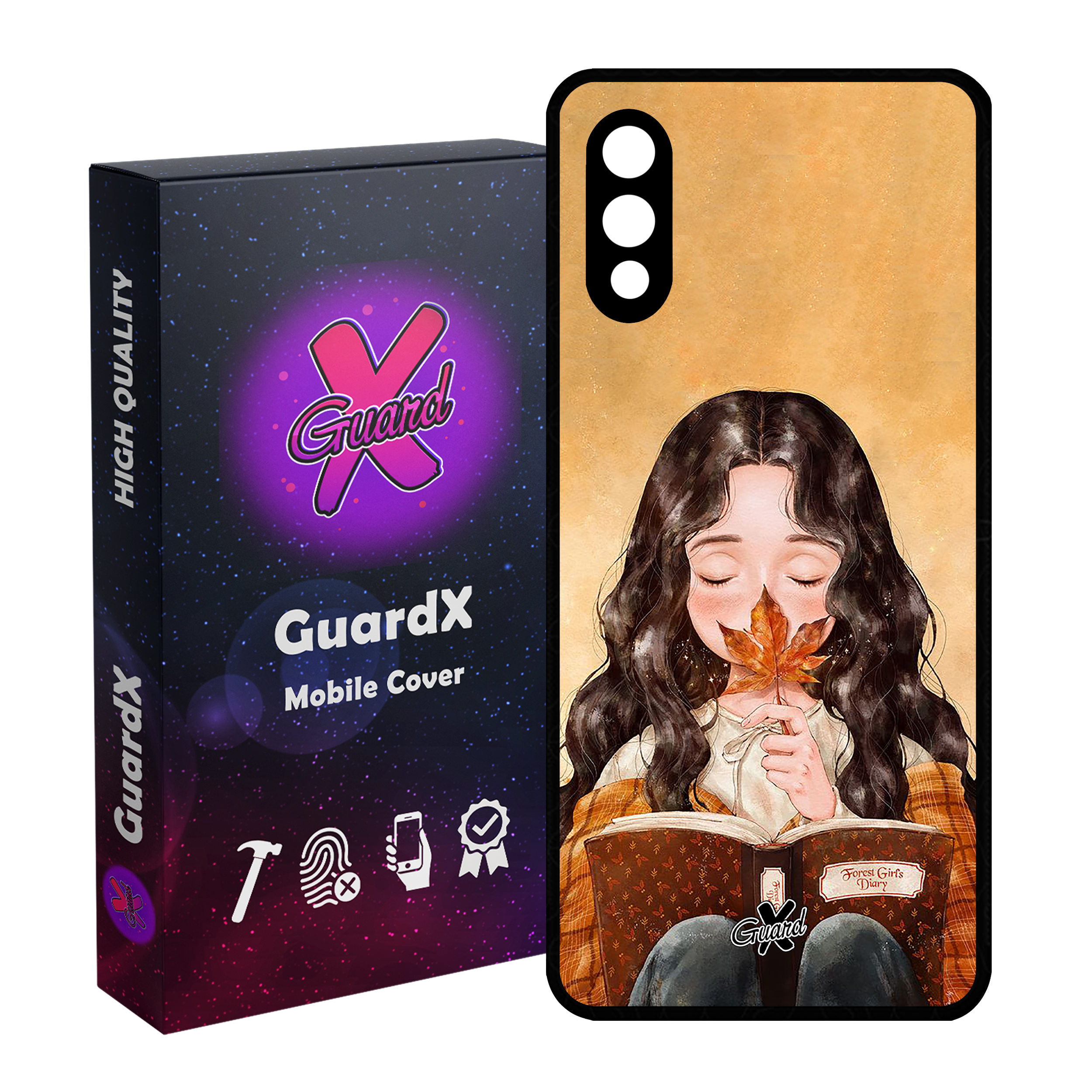 کاور گارد ایکس طرح Girl مدل Glass10223 مناسب برای گوشی موبایل سامسونگ Galaxy A02 / M02