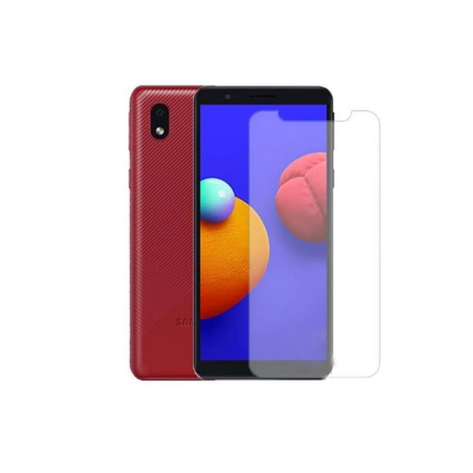 گلس و محافظ صفحه نمایش بدون حاشیه شیشه ای شفاف مناسب برای سامسونگ Galaxy A01 Core