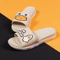 دمپایی دخترانه پایون مدل With For Duck  کد 283628 رنگ نسکافه ای سایز 37 تا 40