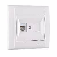 قاب پریز تلفن دو سوکت ماکل مدل دفنه کد42001747