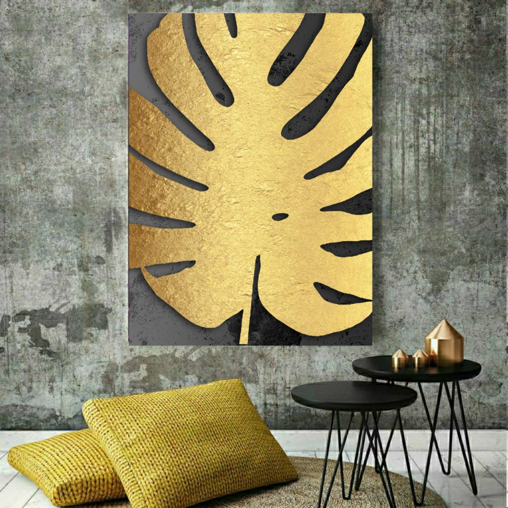 تابلو بوم طرح مدرن برگ کد BH219