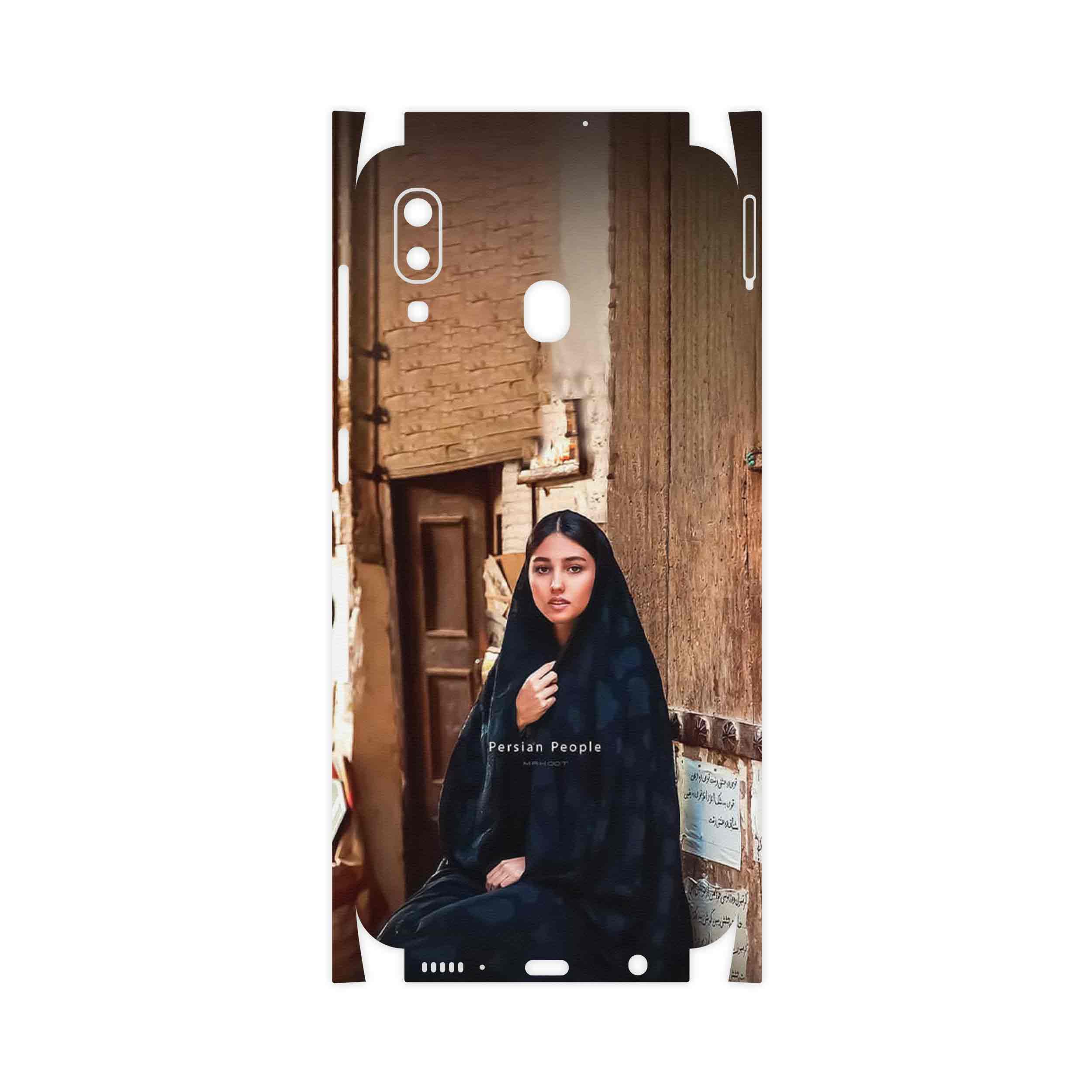 برچسب پوششی ماهوت مدل Portrait of an Iranian Woman-FullSkin مناسب برای گوشی موبایل سامسونگ Galaxy A20