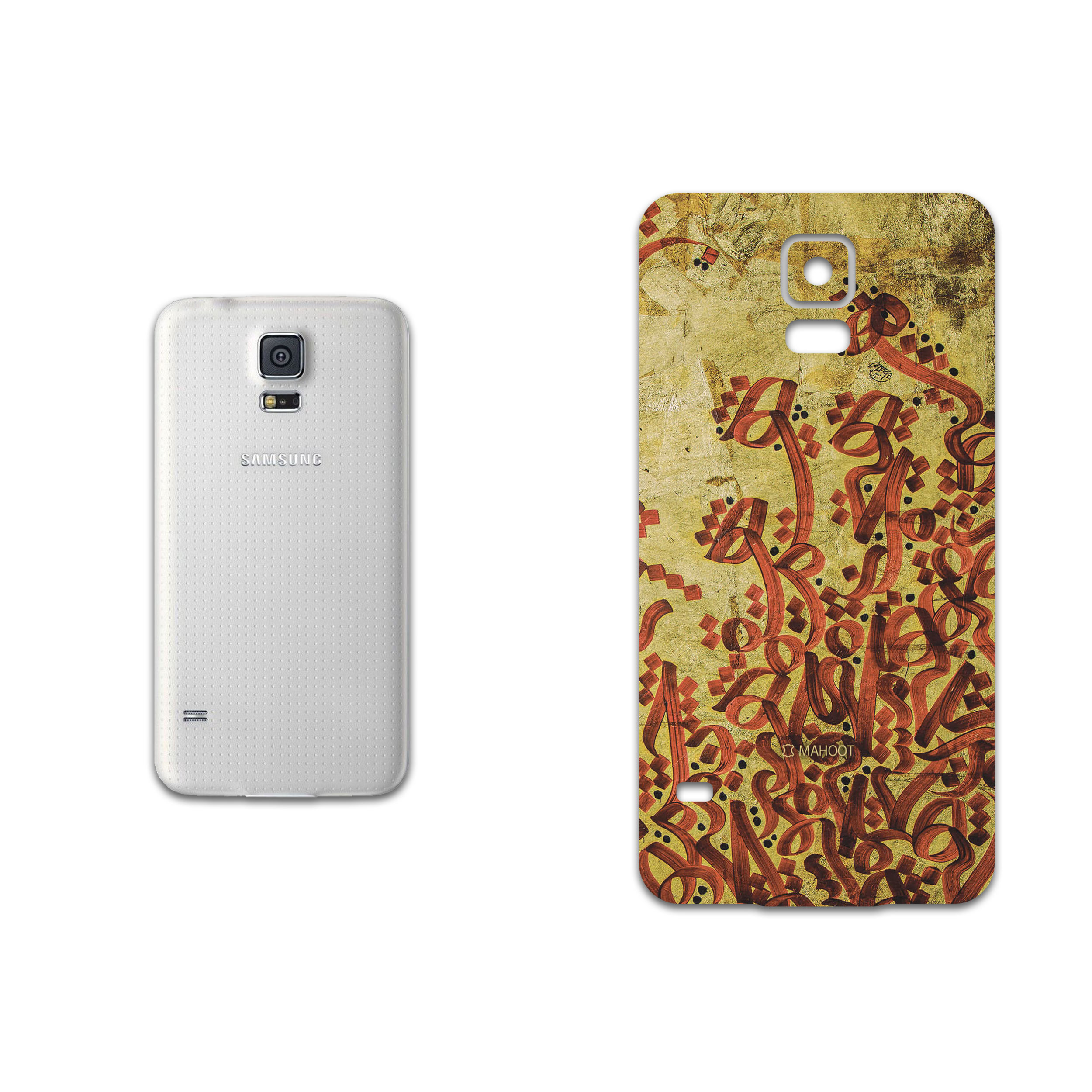 برچسب پوششی ماهوت مدل Nastaliq-5 مناسب برای گوشی موبایل سامسونگ Galaxy S5