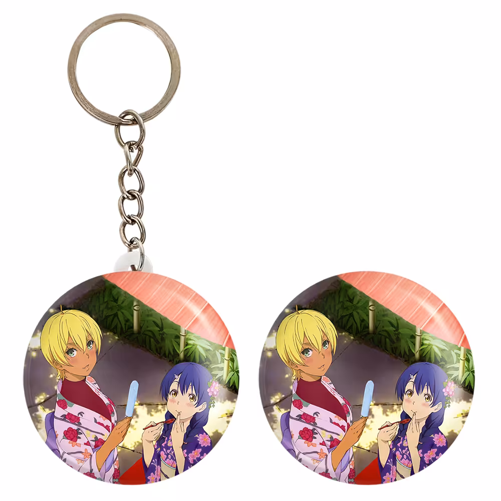 پیکسل خندالو مدل مگومی و ایکومی انیمه جنگ غذاها کد 17014 به همراه جاکلیدی