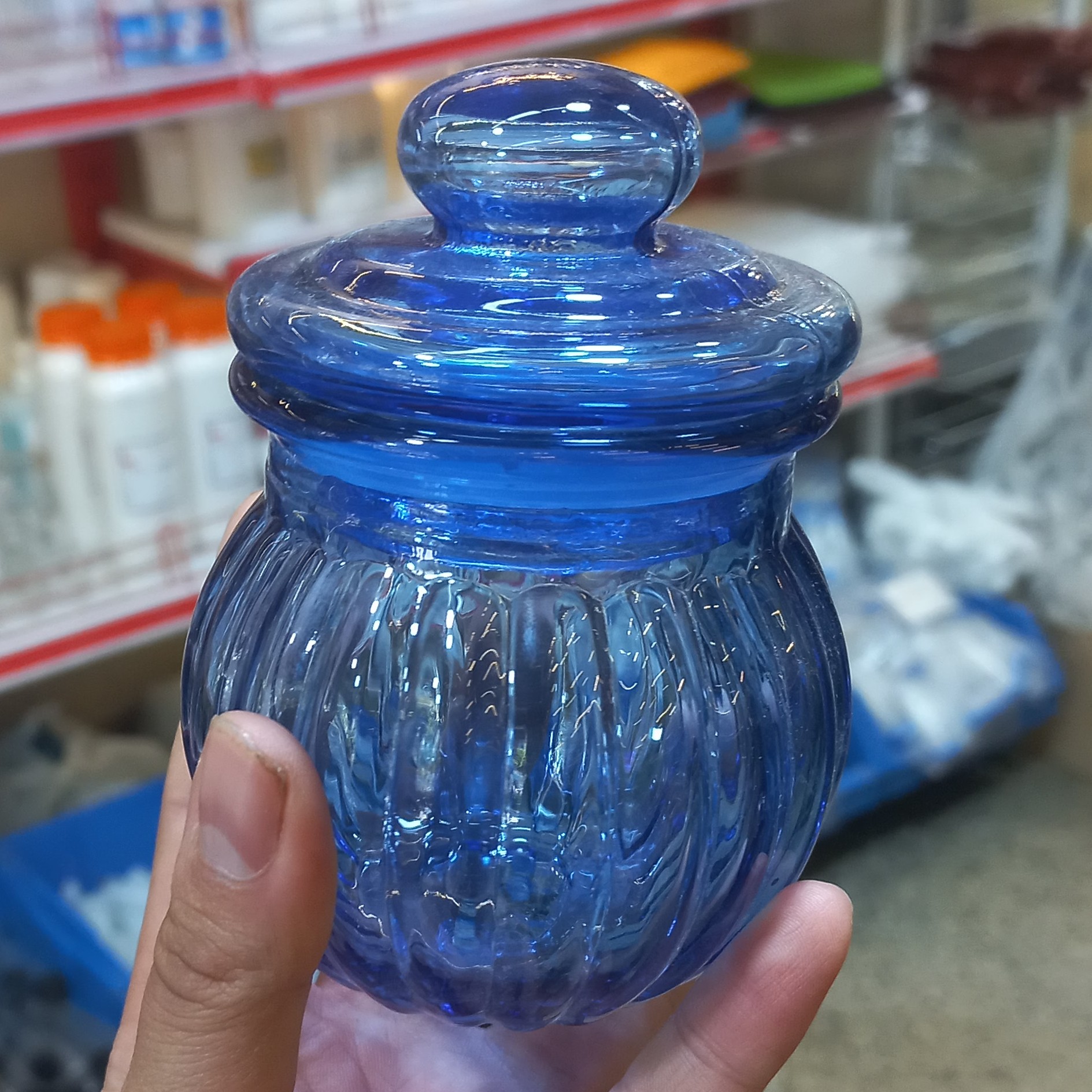 شیشه مناسب جای ادویه ، شمع . درب دار  (پک 6 عددی ) 