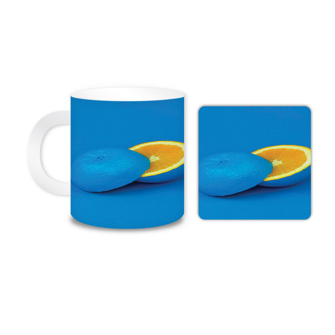 ماگ مدل پرتقال کد 1599 به همراه زیر لیوانی