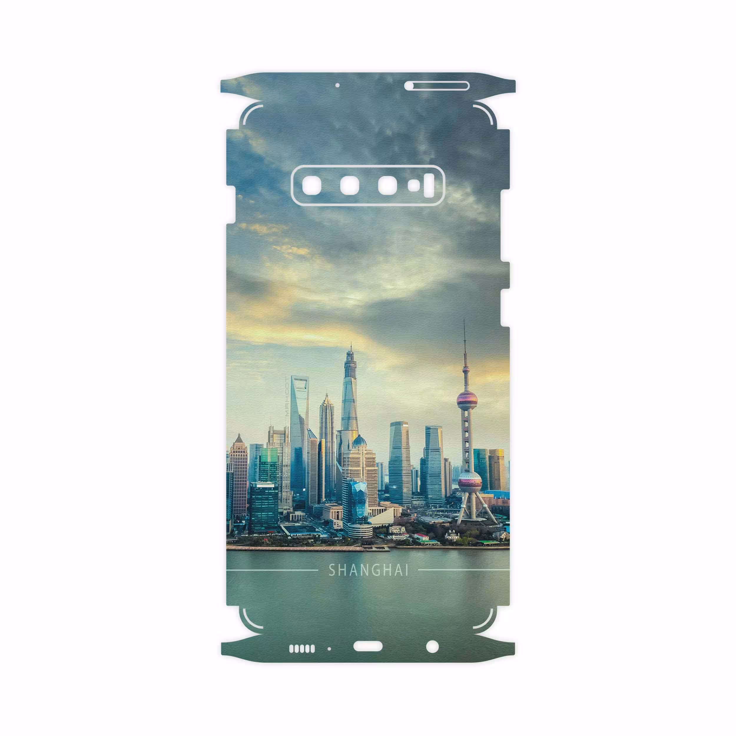 برچسب پوششی ماهوت مدل Shanghai City-FullSkin مناسب برای گوشی موبایل سامسونگ Galaxy S10 Plus