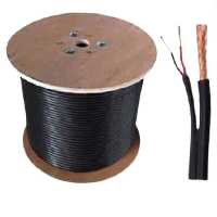 کابل دوربین مداربسته  کابل ترکیبی RG59 نوع0/6 با برق 0/5 خرید مستقیم از واردکننده 