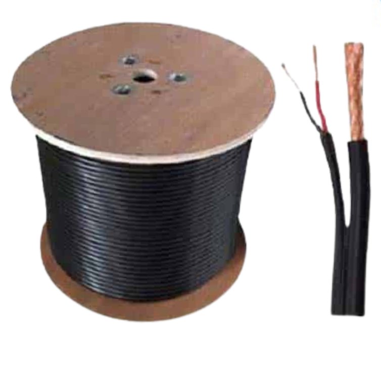 کابل دوربین مداربسته  کابل ترکیبی RG59 نوع0/6 با برق 0/5 خرید مستقیم از واردکننده 