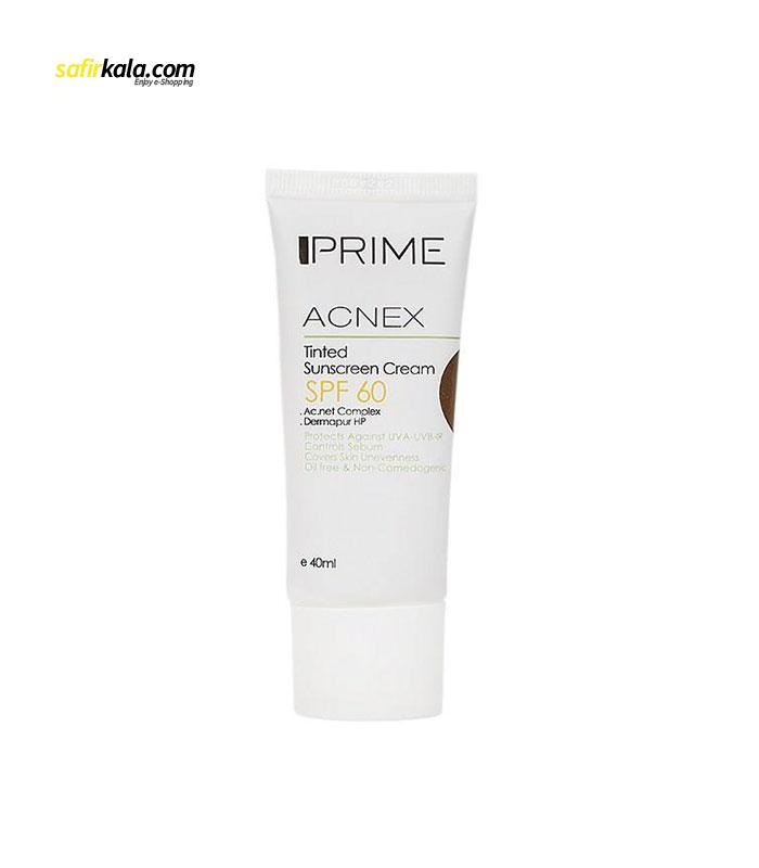 کرم ضد آفتاب رنگی پریم مدل Acnex Tinted حجم 40 میلی لیتر