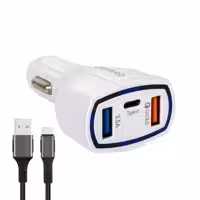 شارژر فندکی گلکسبیت مدل GCH22 به همراه کابل تبدیل microUSB
