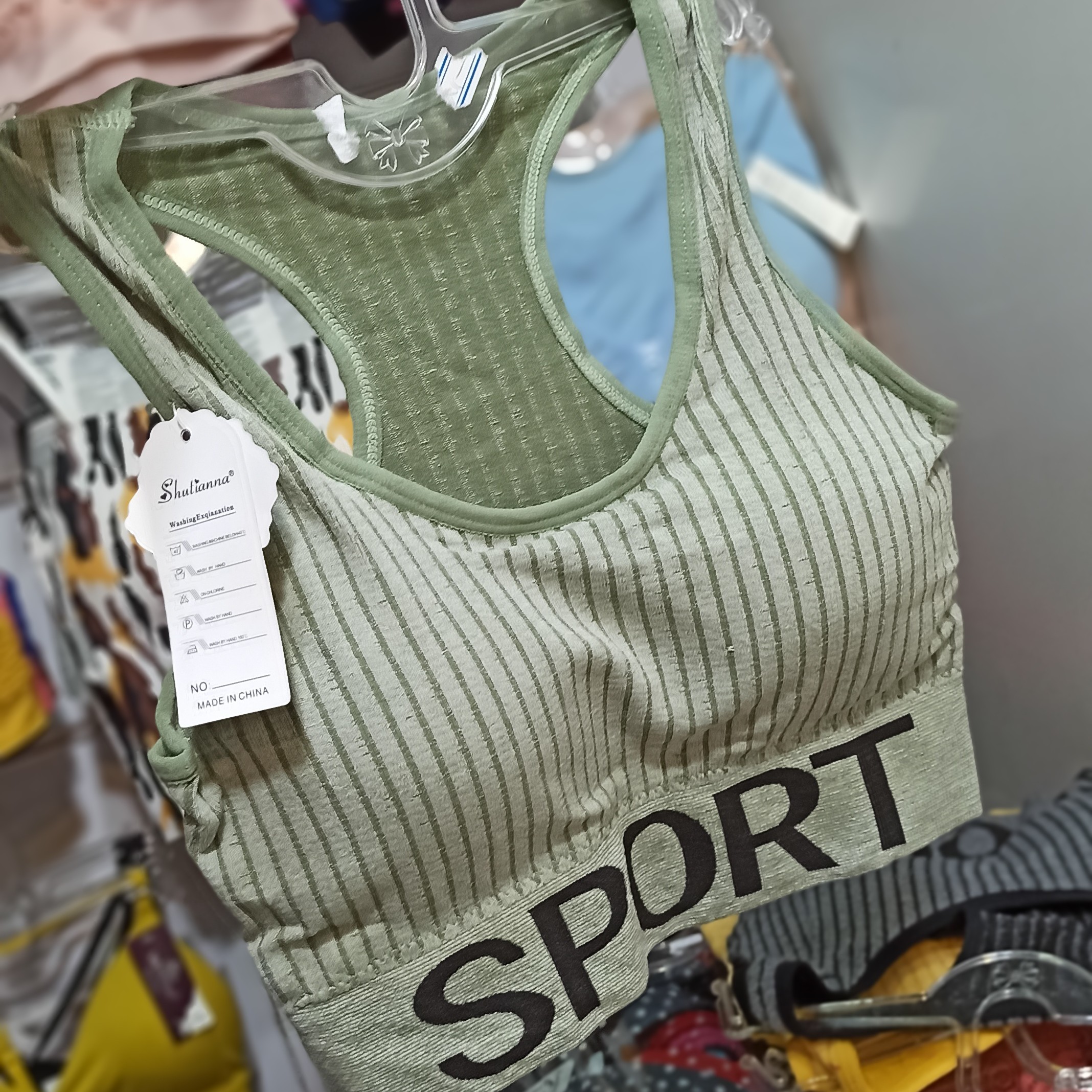 نیم تنه دخترانه کبریتی باشگاهی نخ پنبه فری سایز کاپ متحرک لباس زیر