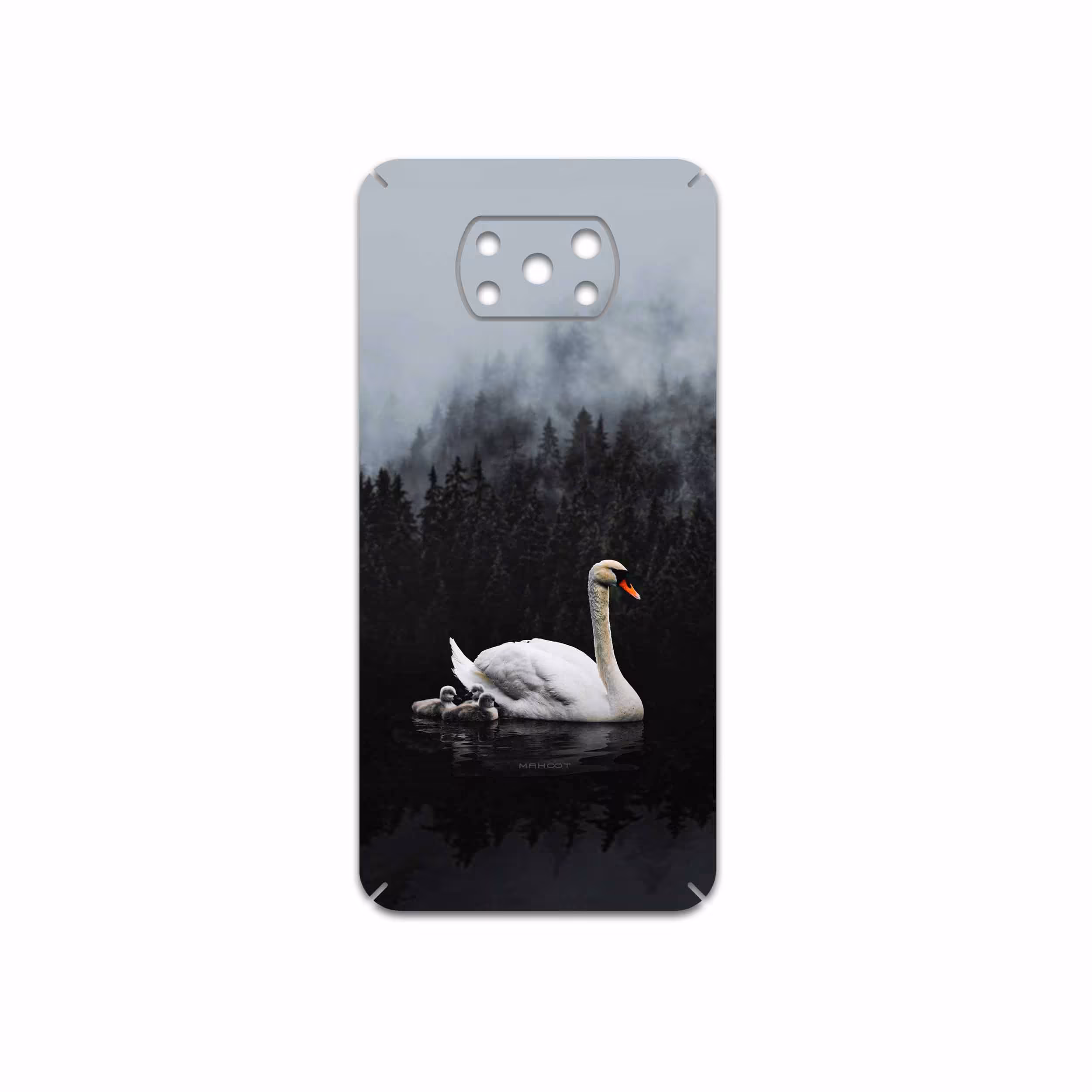 برچسب پوششی ماهوت مدل Swan-Lake مناسب برای گوشی موبایل شیائومی Poco X3 Pro