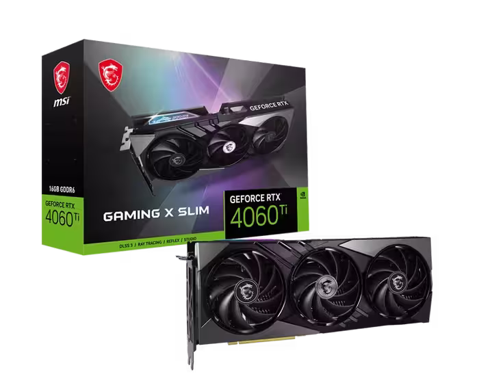 کارت گرافیک MSI GeForce RTX 4060 Ti GAMING X SLIM 16G | عملکرد قدرتمند و طراحی باریک