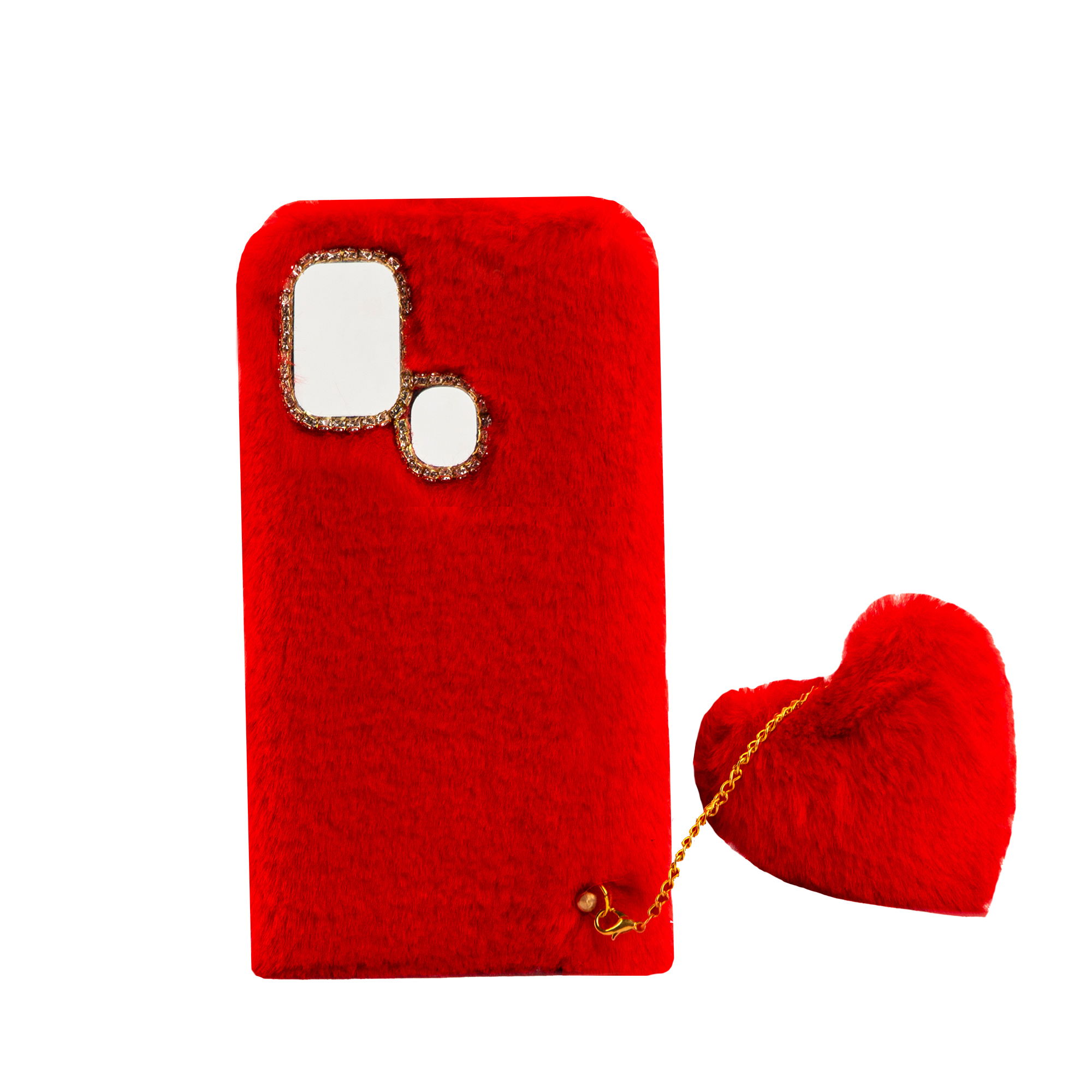 کاور مدل فانتزی طرح پام پام قلب مناسب برای گوشی موبایل سامسونگ Galaxy M31 به همراه آویز