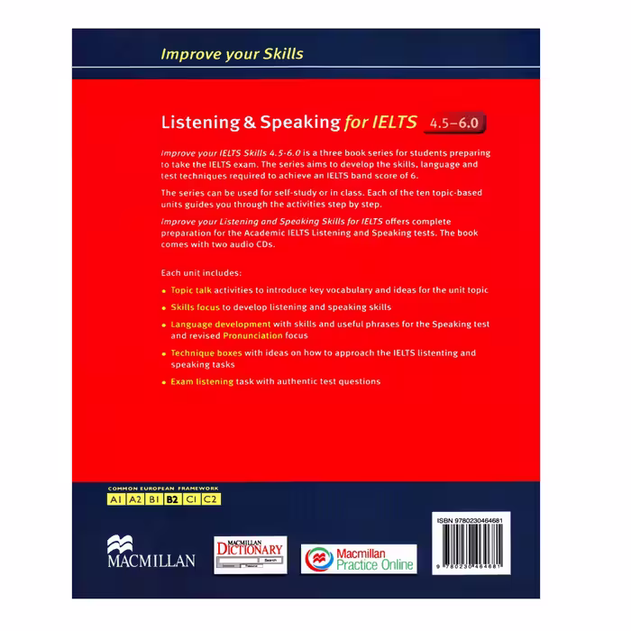 کتاب Improve Your Skills Listening And Speaking For IELTS اثر Barry Cusack And Sam McCarter انتشارات الوندپویان دو جلدی