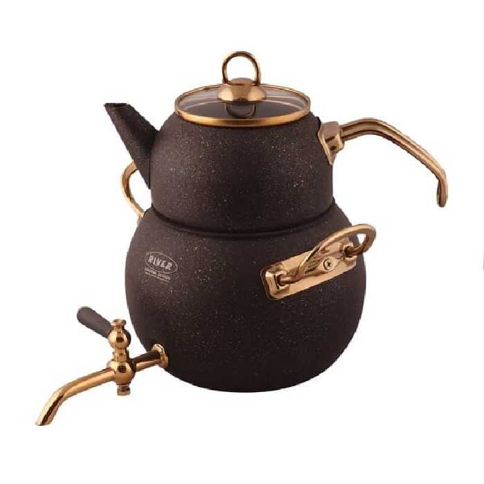 کتری قوری شیردار مشکی ریور 5862 RIVER