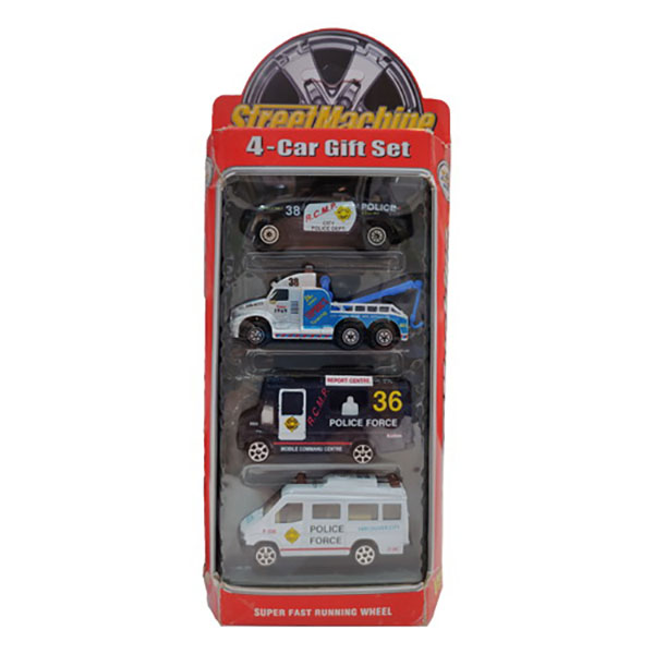 ماشین بازی طرح پلیس مدل street machine کد PT-2050 مجموعه 4 عددی