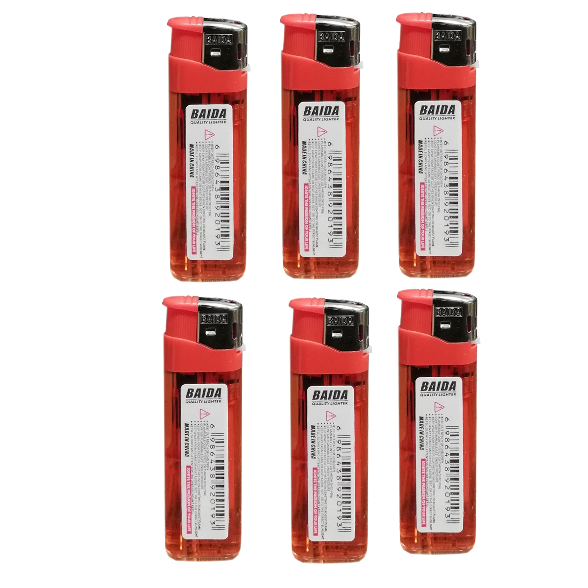 فندک بایدا کد 6 بسته 6 عددی