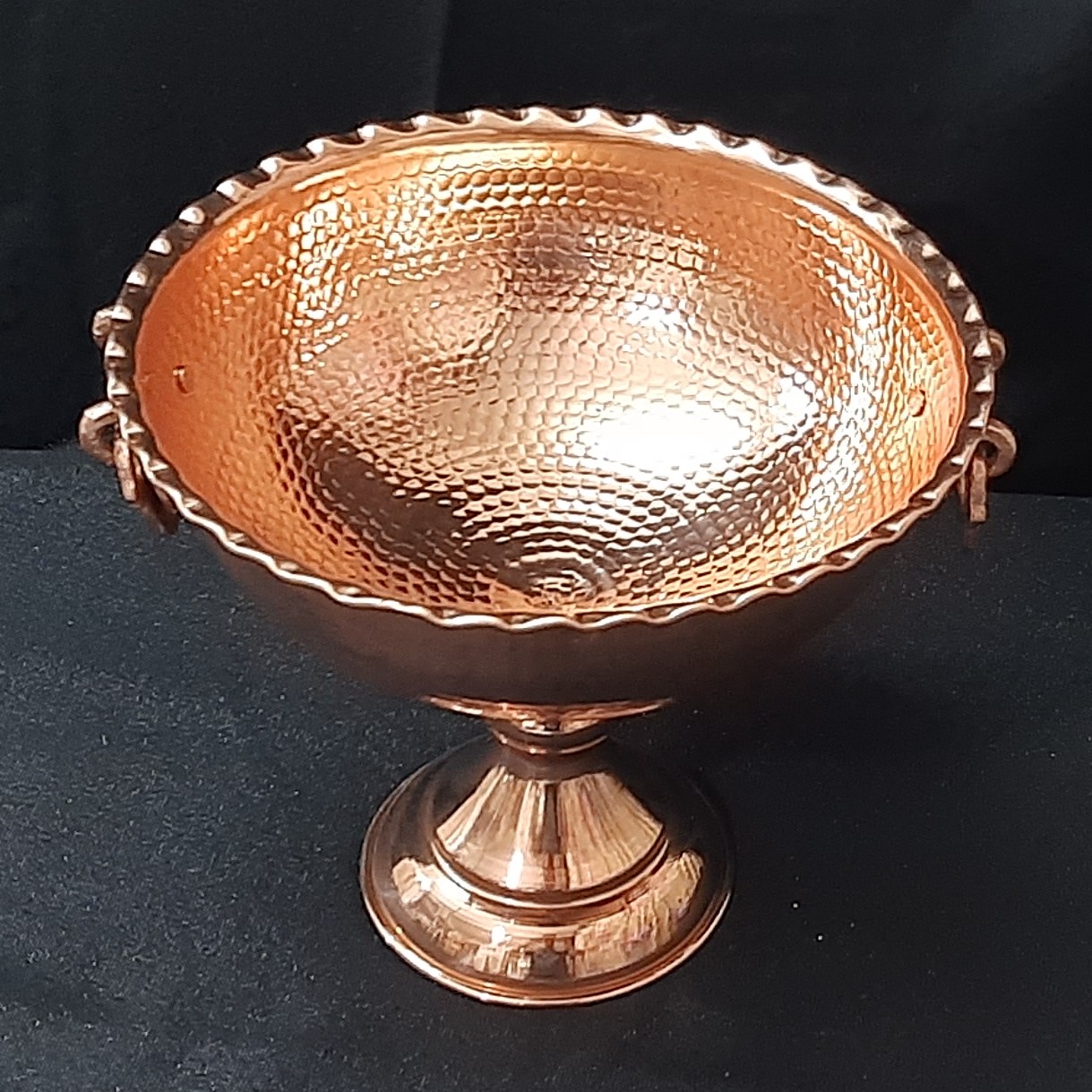 کاسه مسی گوشواره دار میوه خوری نانو شده