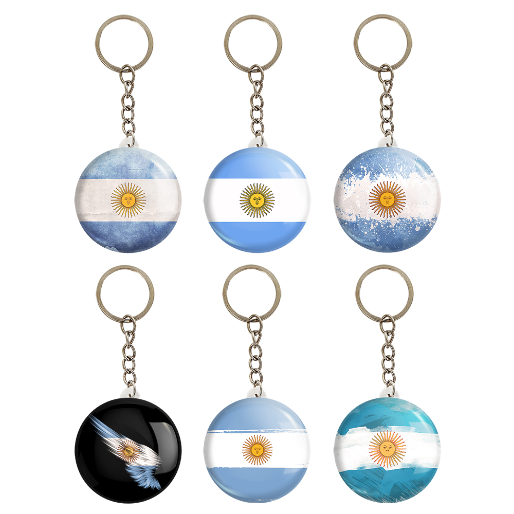 جاکلیدی خندالو مدل پرچم آرژانتین کد 1206A مجموعه 6 عددی