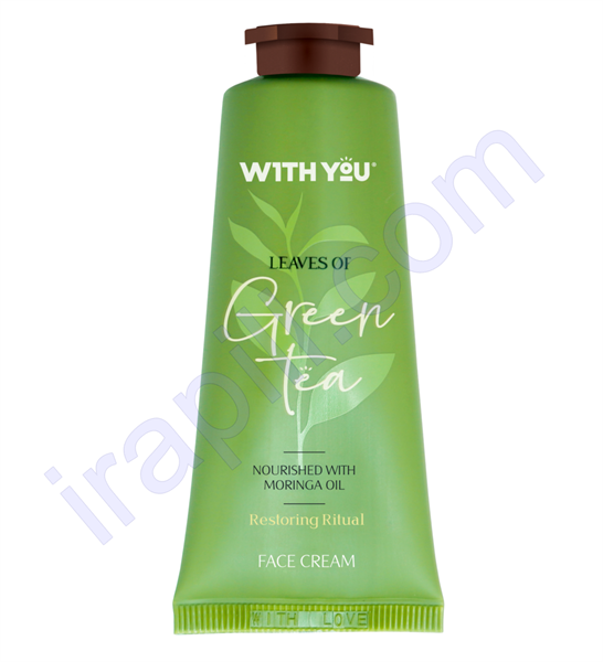 کرم صورت طبیعی حاوی عصاره چای سبز و روغن مورینگا ویت یو 50 میلی لیتر